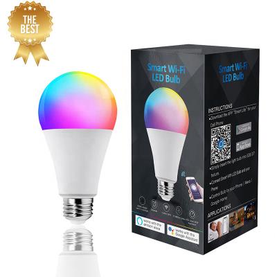 China Modern Led Smart Home Smart Light Lamp Bombillos E26 E27 B22 Wifi Life App Wifi Light 9W Alexa Smart Led Light Bulb Google Tuya RGB for sale