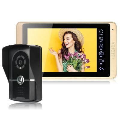 China Homemade 10 Inch Large LCD Screen Villa Rain Cover Video Intercom Visitor Interview Doorbell Camera 4 Wires for sale