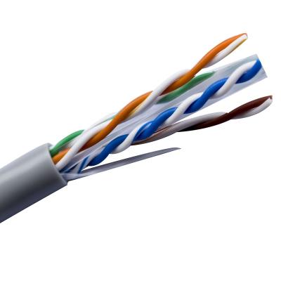 China Indoor Gray O.D., 0.5mm Cat 305Meters/Box 6 Networking UTP cat6 Network Cables 23AWG cat6 LAN Wire Cable for sale