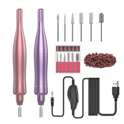 China Nail Art Beauty Electric Nail Drills for Rechargeable Nail File Machine Acrylic Nails Kit Professional Manicure and Pedicure Tool for sale