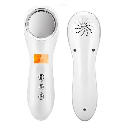 China Cool Magic Wand Sonic Wave Lift Vibration Cold Face and Neck Shrinking Facial Pore Massager Hammer Portable Skin Care Beauty Hot Cooling Device for sale