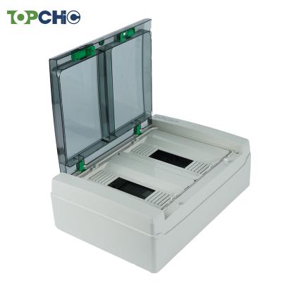 China Chinese HT 24 Flush Mounted Electric Power Transmission TOPCHIC Product Power Standard Electrical Plastic Distribution Box for sale