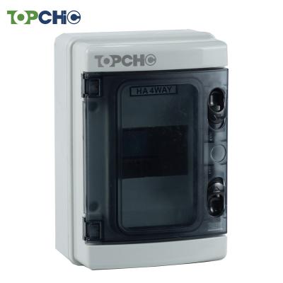 China Waterproof Electric Power Transmission TOPCHIC IP65 HA-4P 4Way Electrical Power Distribution Box of Electrical Equipment Supplies for sale