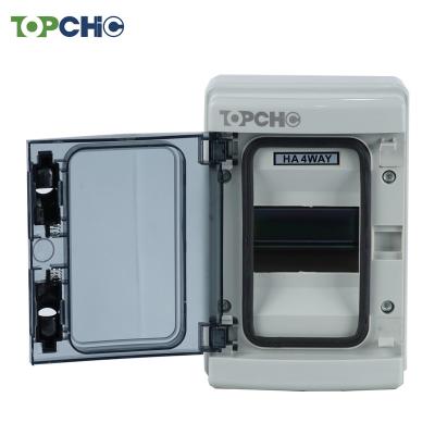 China Electric Power Transmission TOPCHIC IP65 HA-4Way 8ways 12 Ways IP65 Waterproof And Dustproof Distribution Box MCB BOX ABS PC Material for sale