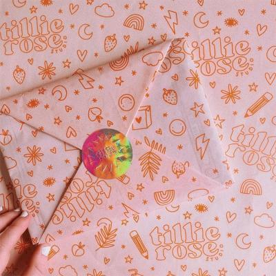 China Recycled Materials Colorful Tissue Wrapping Paper Printed Tissue Paper For Business for sale