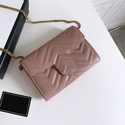 China Luxury Mini Wallets Sewing Thread Leather Designer Women Shoulder Bags Motion Sensing Shape Purse Woman Chain Cross - Body Bag Card for sale