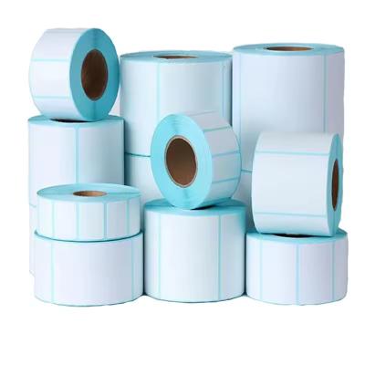 China Adhesive Thermal Printer Sticker Heat Sensitive Shipping Label Roll With Barcode for sale