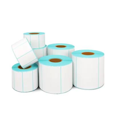 China Custom Adhesive Direct Thermal Labels Shipping Printer Barcode Labels Roll for sale