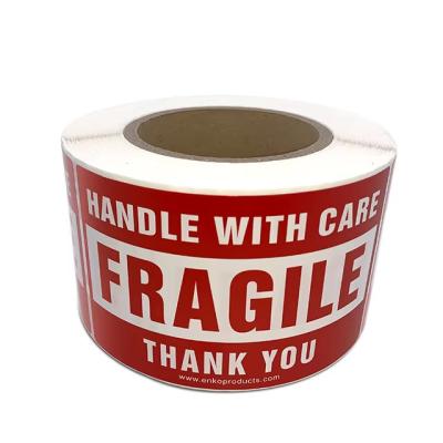 China Shipping Package Fragile Warning Label Labels Self Adhesive Waterproof for sale