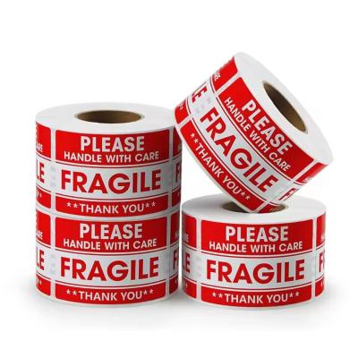 China Shipping Fragile Label Sticker Self Adhesive Stickers For Logistics Warning for sale