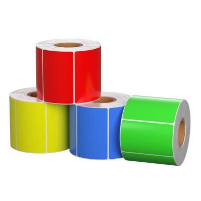 China Circle Thermal Colored Label Self Adhesive Round Direct Thermal Label for sale