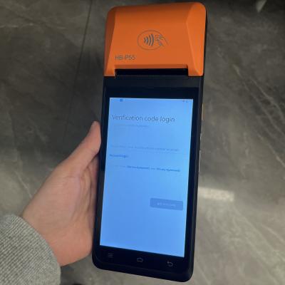 Chine Écran tactile Pos Impression digitale Terminal Android Pos portable avec imprimante 58 mm Systèmes de point de vente à vendre