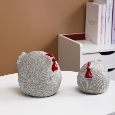 China Eco-friendly creative hen decorating modern home decor living room accessories garden animal sculptures decoration for sale