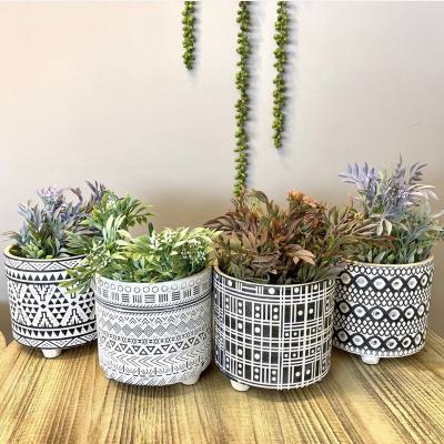 China Nordic Style Design Home and Garden Ornament Decor Flower Artistic Wholesale Ceramic Pots Eco-friendly for sale