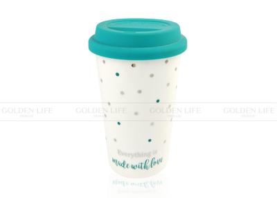 China Double Wall Ceramic Custom Coffee Mugs Holiday Thermal Travel Mug for sale