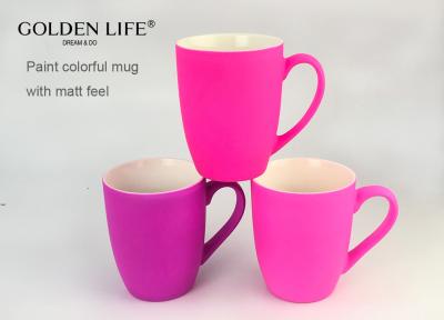 중국 New Bone China Material 350cc Pink Series Bollet Mug Matt Color Custom Coffee Mugs 판매용