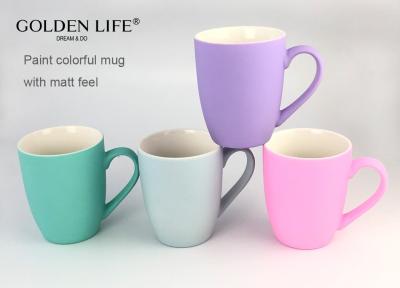 중국 11OZ Matt Color with Green Light Blue Purple Pink Bollet Mug Custom Coffee Mugs 판매용