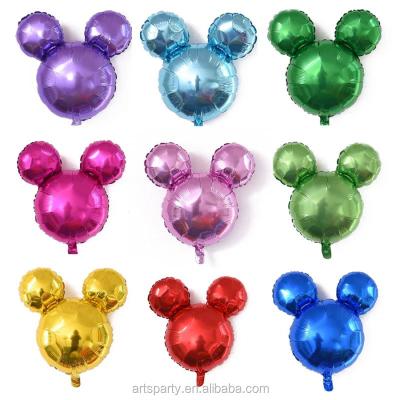 China Main Gift Toy Mickey Mouse Foil Balloon 10 Colors For Party Decoration for sale