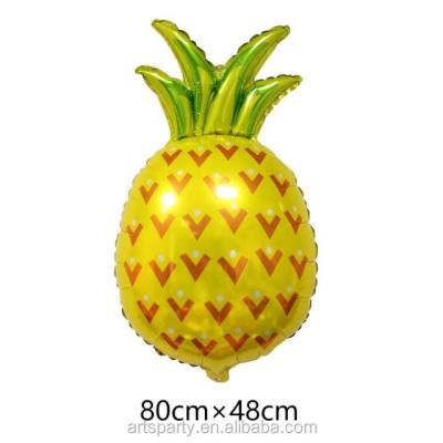 China Toy Wholesale Promotional Cartoon Pineapple Balloon For Birthday Party Decoration Pineapple Shape Helium Foil Balloon for sale