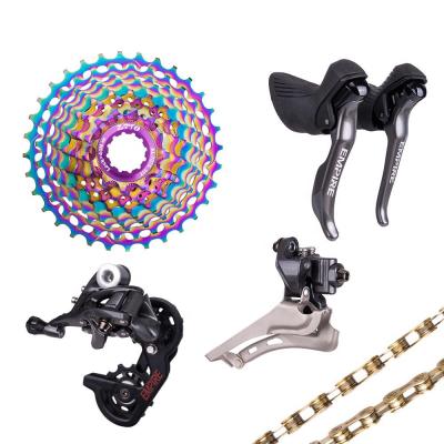 China ZTTO Alloy Road Bike SLR 2 Groupset 11 Speed ​​Clutch Derailleur 11speed SL Chain 11-28T Rainbow Cassette for sale