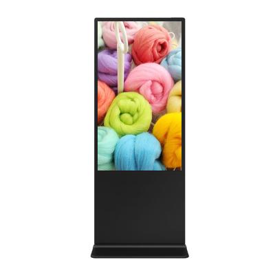 China Android Advertising 65inch LCD Indoor Digital Signage Indoor Floor Standing Ultra-thin Signage Capacitive Touch Screen for sale