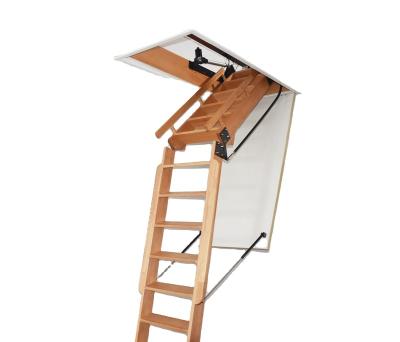 China Hotel Elegant Electric Wooden Folding Loft Ladder for sale