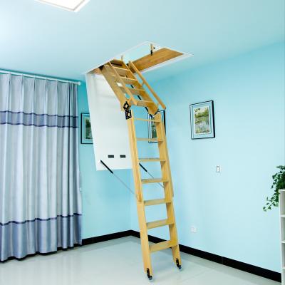 China Hotel Factory Directly Supply Electric Wooden Folding Loft Loft Ladder for sale