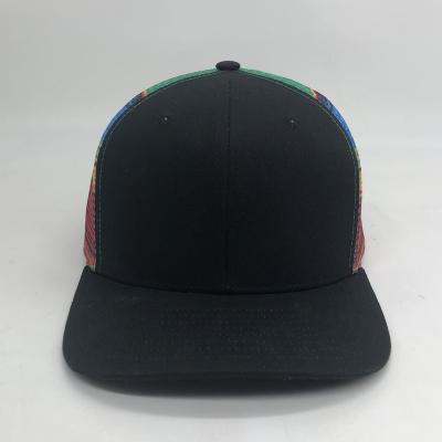 China COMMON Custom 5 Panel Trucker Hat With Rainbow Mesh Back for sale