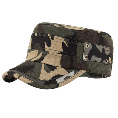 China Wholesale Image Camouflage Outdoor Flat Top Hat Military Mountaineering Fishing Hat Custom Private Label Embroidered Logo for sale