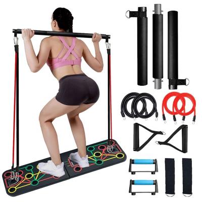 China 2021 Multifunctional New Multifunctional Portable Folding Lift Up Board Pilates Bar Kit for sale