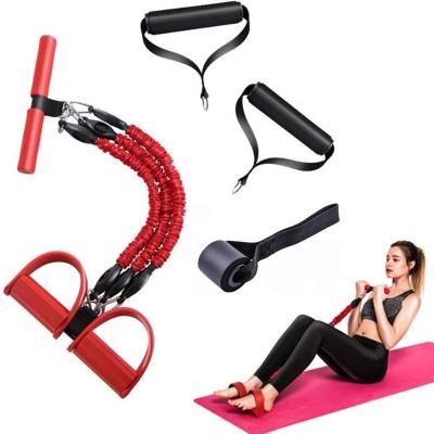 China Removable Sit Up Pull Rope Elastic Chest Expander Pedal Resistance Band With Cover Device for sale