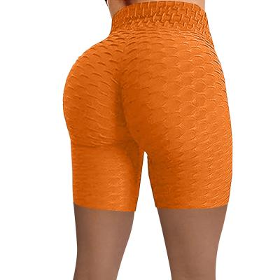 China Multifunctional Women's Yoga Shorts Tummy Control Bubble Hip Lift Workout Pants Shape High Waist Shorts. for sale