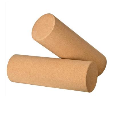 China Eco-Friendly High Density Cork Foam Roller Yoga Massage Roller for Muscle Pain for sale