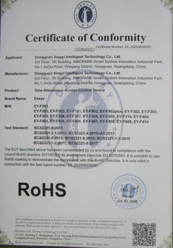 RoHS - Dongguan Xingyi Intelligent Technology Co., Ltd.