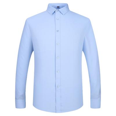 China Breathable Solid Color Mens Dress Shirts Long Sleeve Business Fashion Designer Mens Shirts 2021 for sale