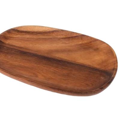 China Eco-Freindly Promotional Gift Easy To Clean Snack Dishes Tray Cutlery For Food Serving Wooden Dishes for sale