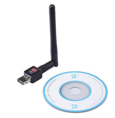 China LAPTOP 150M Wireless Network Card with CD Adapter MTK7601 Detachable Small Computer USB2.0 WIFI Network Card for sale