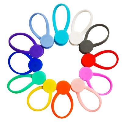 China Simple Design Simple Silicone Magnet Cable Tie Organizer for sale