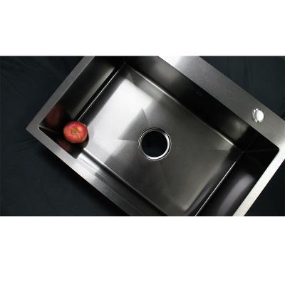 China High Quality Single Bowl Black Kitchen Sink Faucet Good Price Nano Stainless Steel Kitchen Sinks Without 6045 for sale