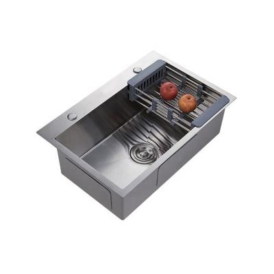 China Modern American Standard PVD Rectangular Nano Silver Stainless Steel Single Bowl Above Counter Sink for sale