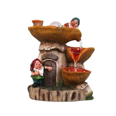 China Can Be Customized Hot Selling Personalized Polyresin Handmade Gnome Water Fountain for sale