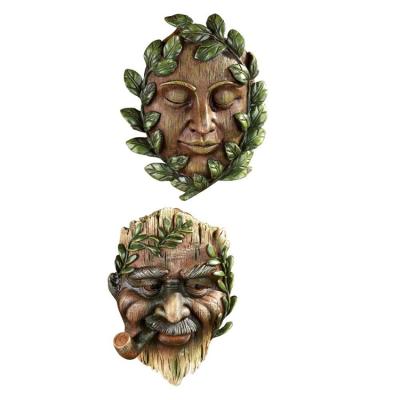 China Can Be Customized Hot Sale Personalized Polyresin Handmade Garden Tree Faces for sale