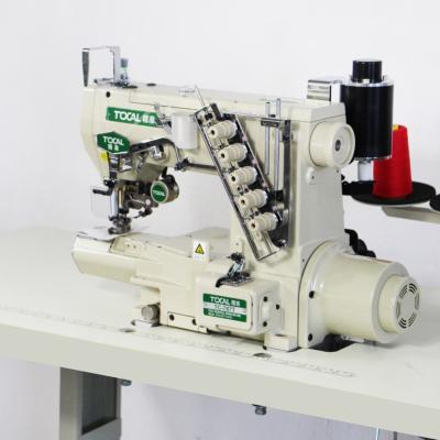 China TC-787T Direct Drive Cylinder Bed Three Needle Five Thread Interlock High Speed ​​Sewing Machine with Stable Sewing for sale