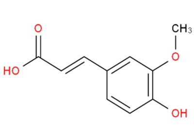 China Skin Whitening Natural Ferulic Acid Cas 1135-24-6 Cosmetics Raw Materials for sale