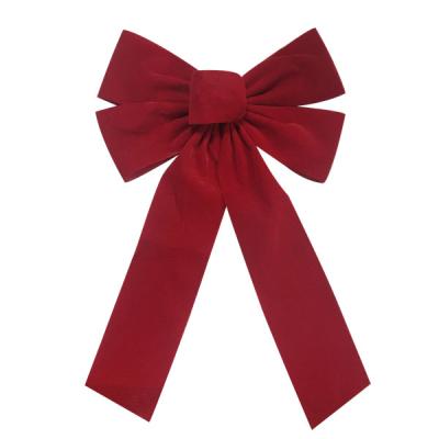 China Factory Pure Handmade Professional Custom Large Red Velvet Ribbon Bows for sale