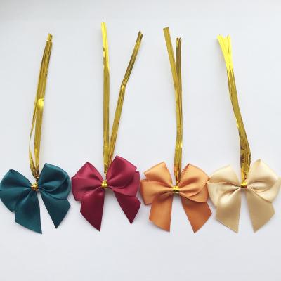 China Good Quality Pure Handmade Wholesale Gift Premade Yarn Twist Ribbon Bow for sale