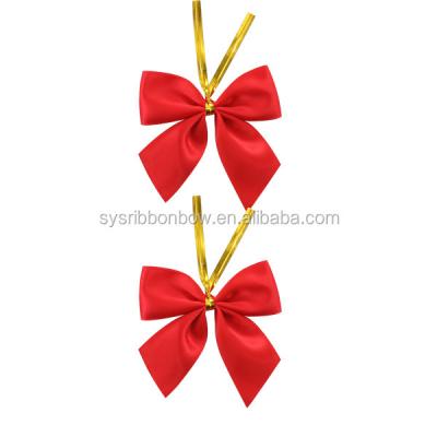 China Floral gift certificate ribbon bows making ribbon bows for card decoration for sale