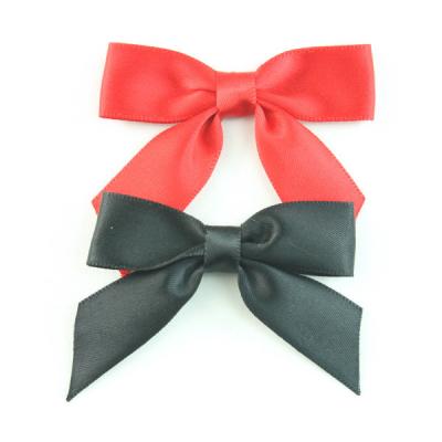 China Sale Satin Floral Ribbons And Bows With Elastic For Bottle Decoration for sale