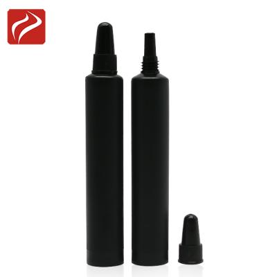 China Customized Compression Tube 13mm Diameter White Pointed Mouth PE Cosmetic Screw Cap Tube for sale