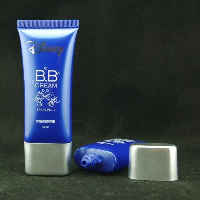 China Hot Selling Empty PE BB Cream Cosmetic Packaging Super Oval Cap Plastic Tubes for sale